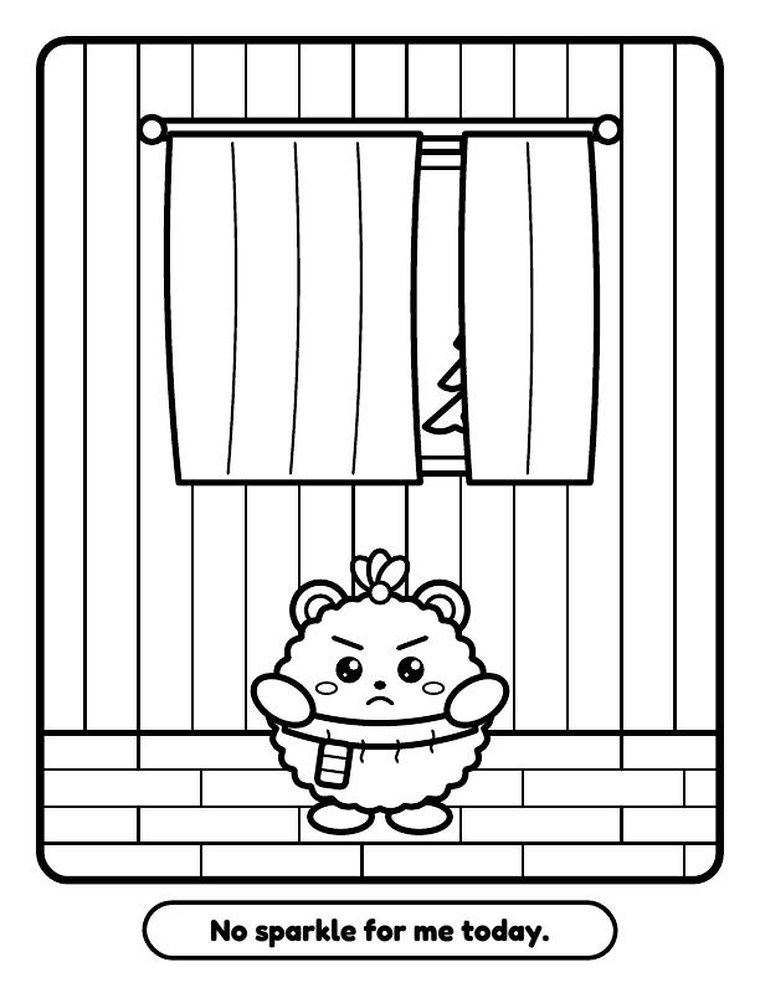 Free Grumbly Christmas coloring page preview